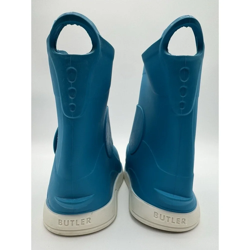 Butler Rain Boots Blue Size 9 Fits 8 Waterproof Rubber Slip On